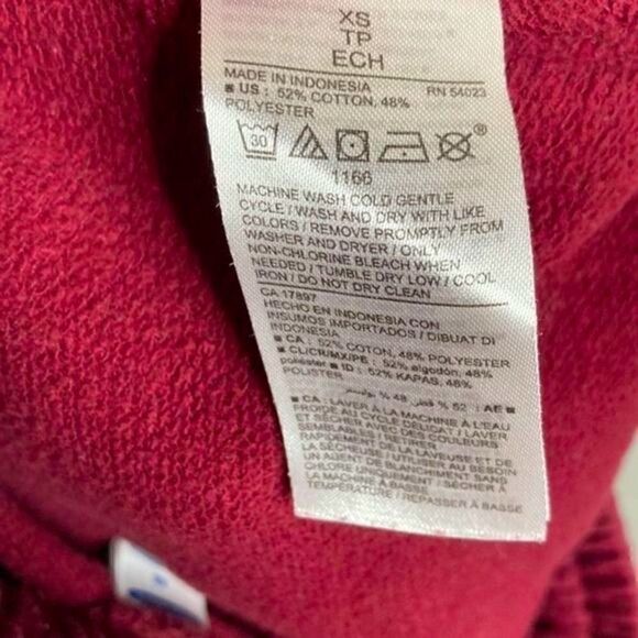 Old Navy Cotton Burgundy Sweat Pants Woman’s Size XS - Picture 4 of 4